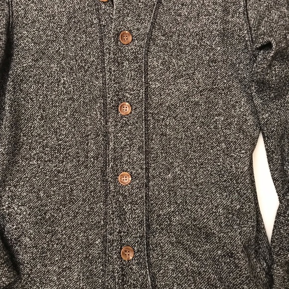 Black/Grey Soft Button Cardigan - Picture 4 of 6